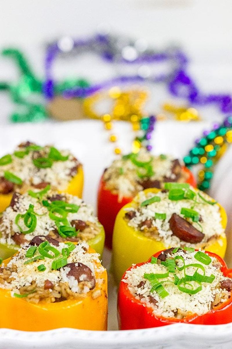 Red Beans And Rice Stuffed Peppers