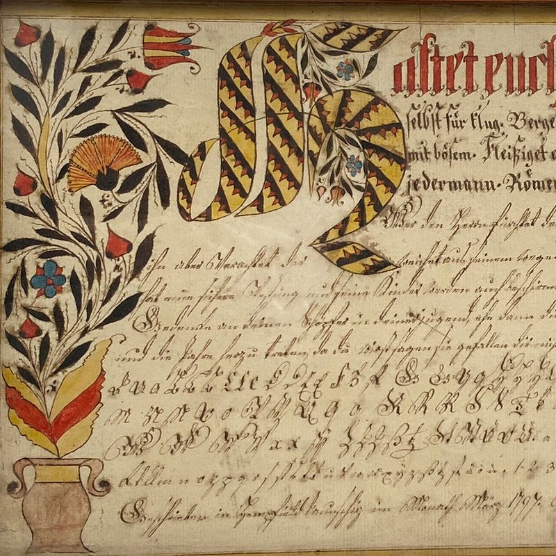 7 Antiques Pennsylvania Collectors Are Buying And 5 They're Letting Go - Decor Hint Fraktur Documents