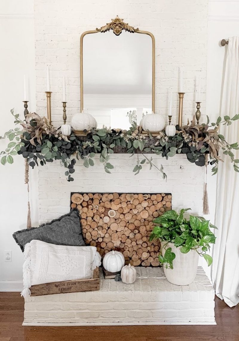 Tennessee's Take On Warm, Rustic Thanksgiving Decorating - Decor Hint Elegant Golden Thanksgiving Mantel