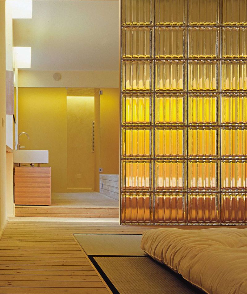 Glass Block Designs In Melbourne That Turn Ordinary Houses Into Light Filled Sanctuaries - Decor Hint Bedroom Divider with Translucent Glass Blocks