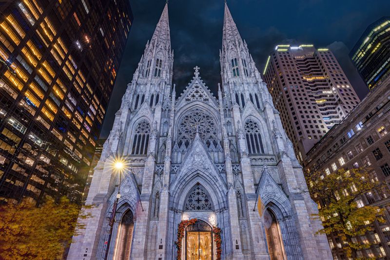St. Patrick's Cathedral: Limestone Lace Against The Night