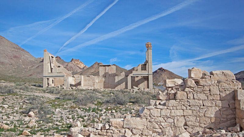 Abandoned Nevada Ruins Of A Wild West Boomtown - Decor Hint The Heart Of Community At Miner's Union Hall