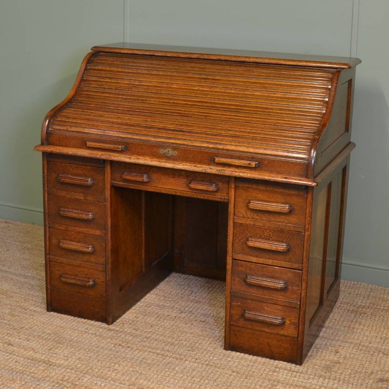 Oak Roll-Top Desks