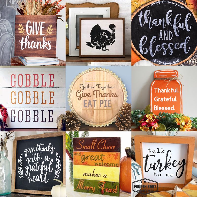 Tennessee's Take On Warm, Rustic Thanksgiving Decorating - Decor Hint Wooden Signage With Thankful Messages