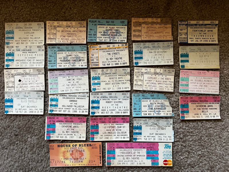 17 New York Collectibles Market Shifting – 7 Items Already Losing Serious Value - Decor Hint Madison Square Garden Concert Ticket Stubs From The 1990s-2000s