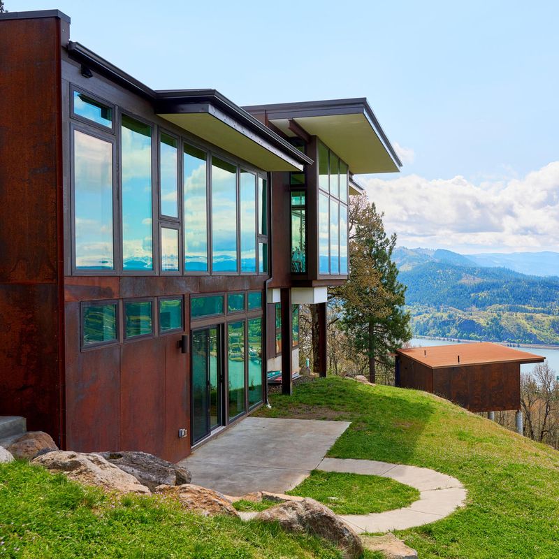 Modern Mountain Glass House