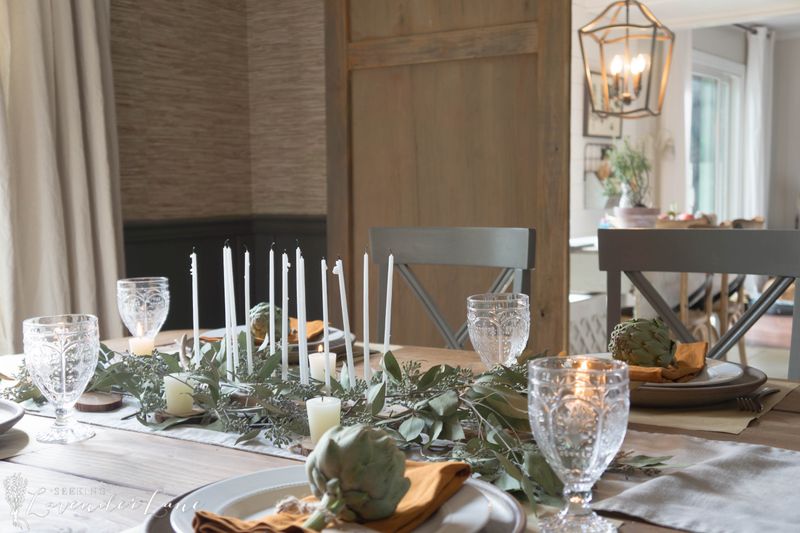 Candlelit Eucalyptus Table Runner