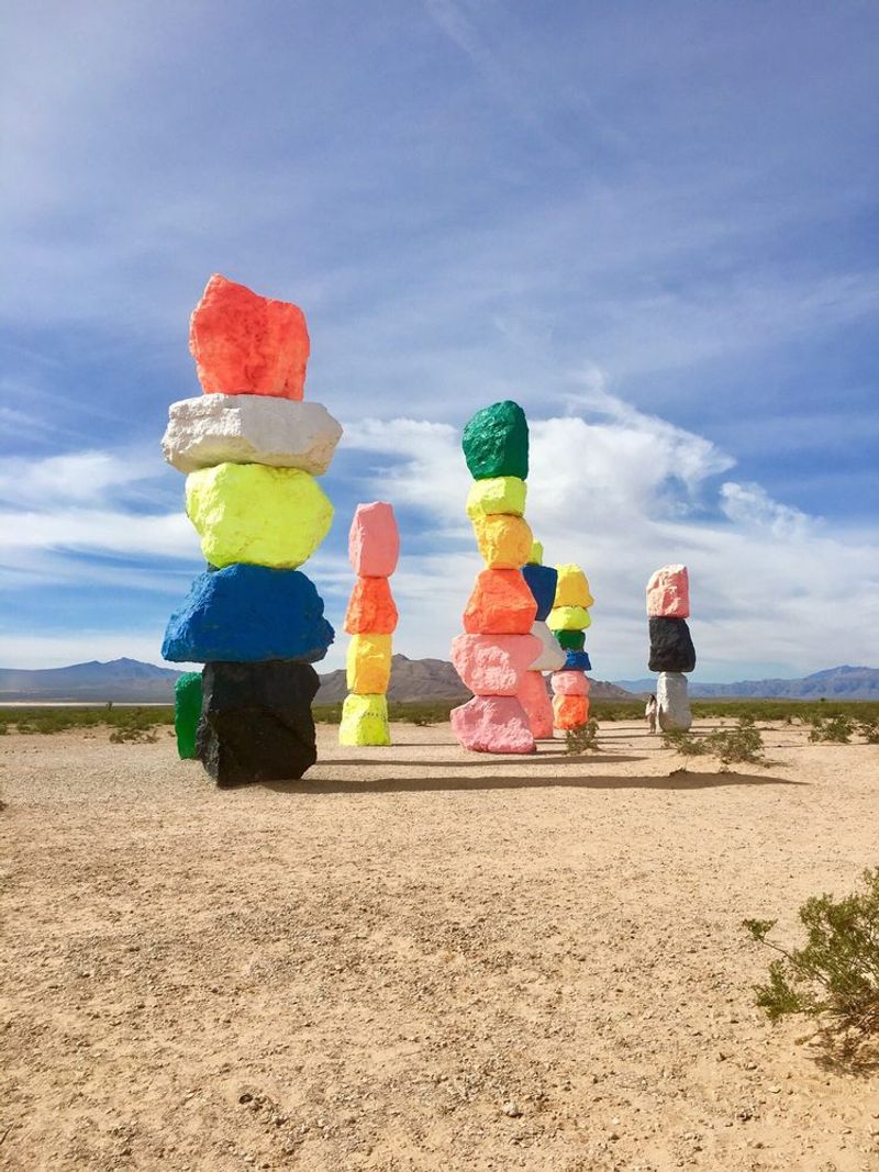 18 Wonderfully Weird Roadside Attractions In Nevada You Need To See To Believe - Decor Hint Seven Magic Mountains