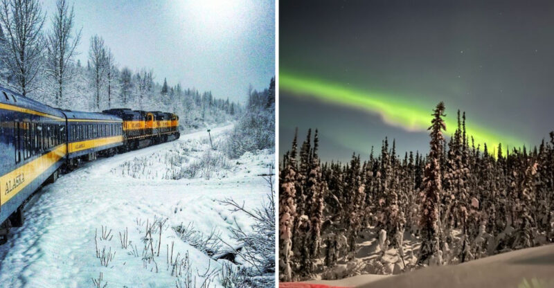 Chase The Northern Lights On The Scenic Aurora Winter Train Ride Through Alaska’s Wilderness