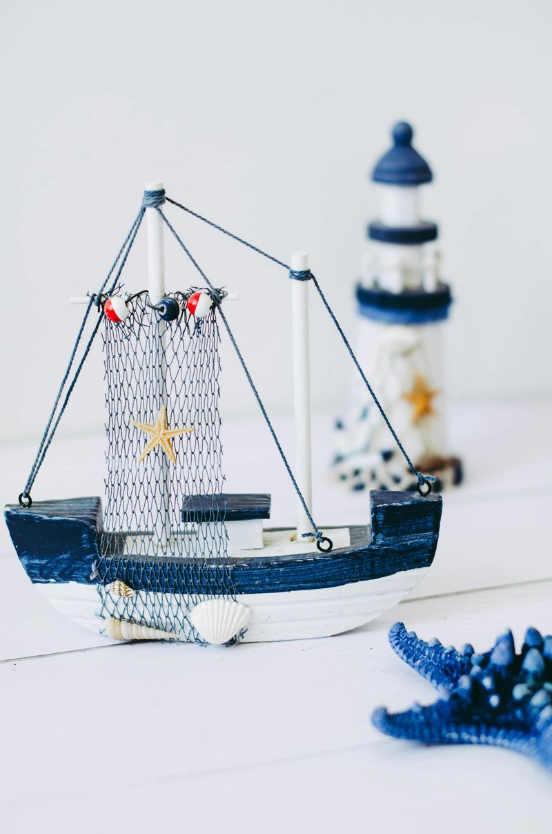 Beachy Christmas Village Display