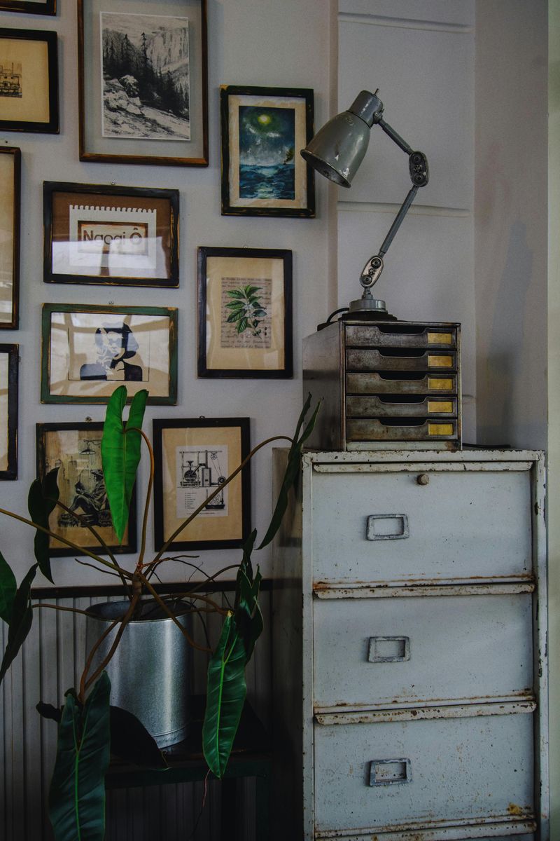 Aged Metal Filing Cabinets