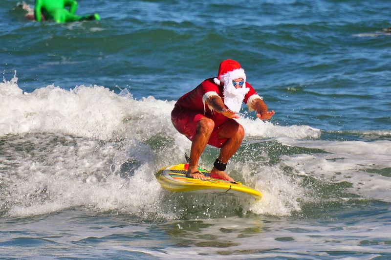 My First Encounter With Surfing Santas