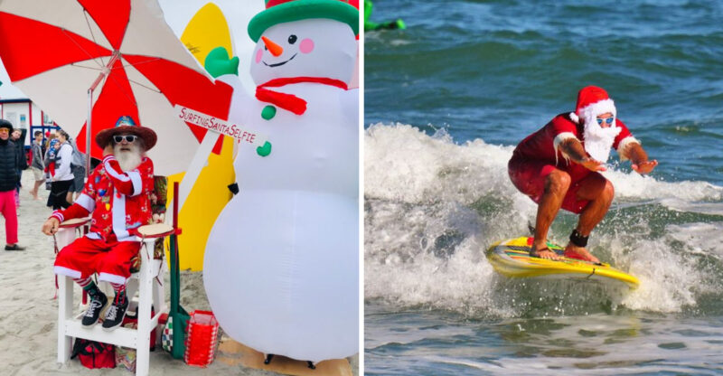 Florida’s Cocoa Beach Brings Holiday Cheer With Surfing Santas And Coastal Christmas Lights
