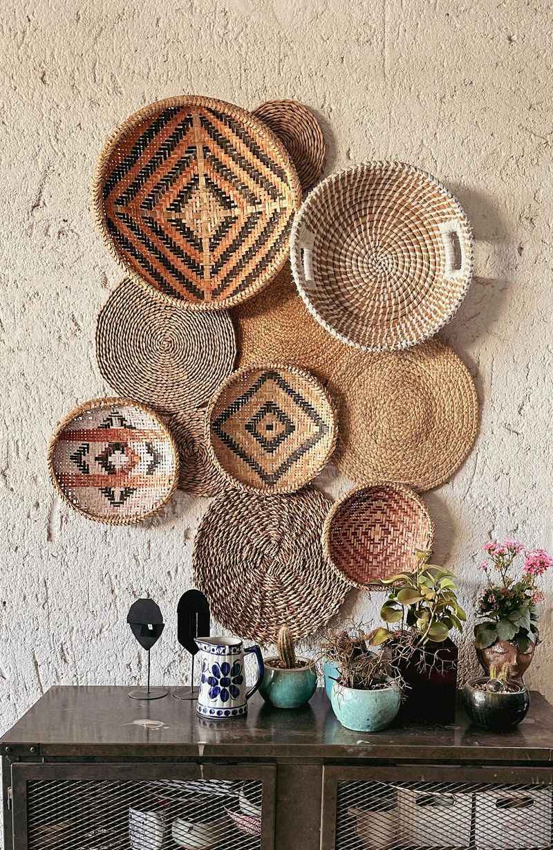 Display Plants in Woven Baskets