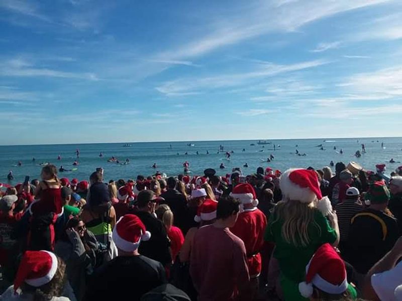 Thousands Of Spectators Line The Shore