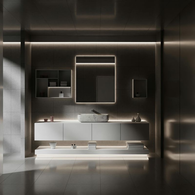 Floating Vanities With Underlighting