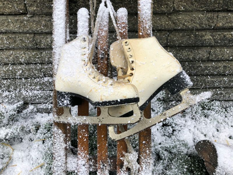 Vintage Sled And Skate Displays