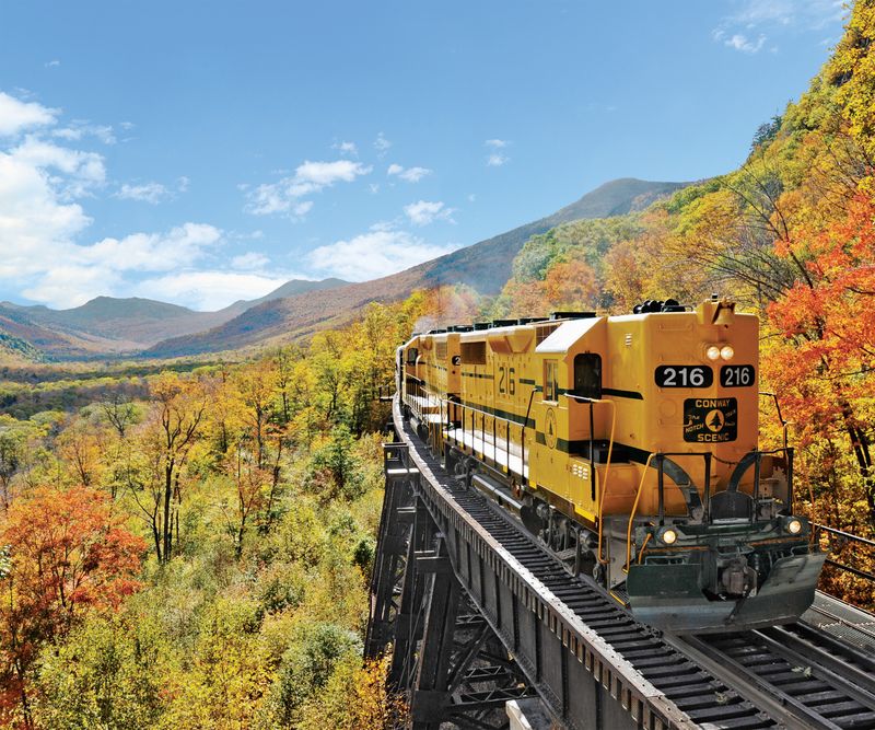 All Aboard For Snowy Wonders On New Hampshire's Conway Scenic Winter Excursion - Decor Hint Stunning Mountain Scenery Peaks During Winter Months
