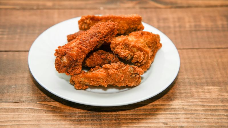 Fried Chicken Cooked In Lard