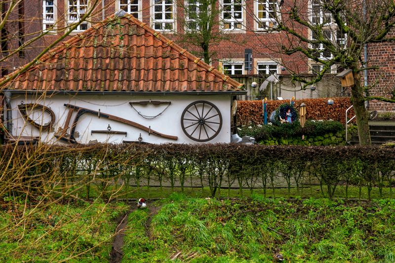 Vintage Agricultural Implements As Decor