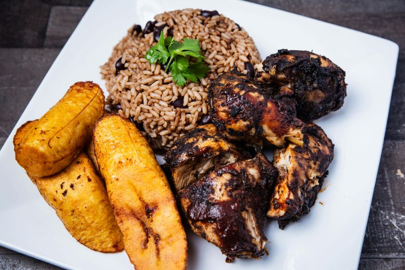Jerk Chicken With Rice And Peas