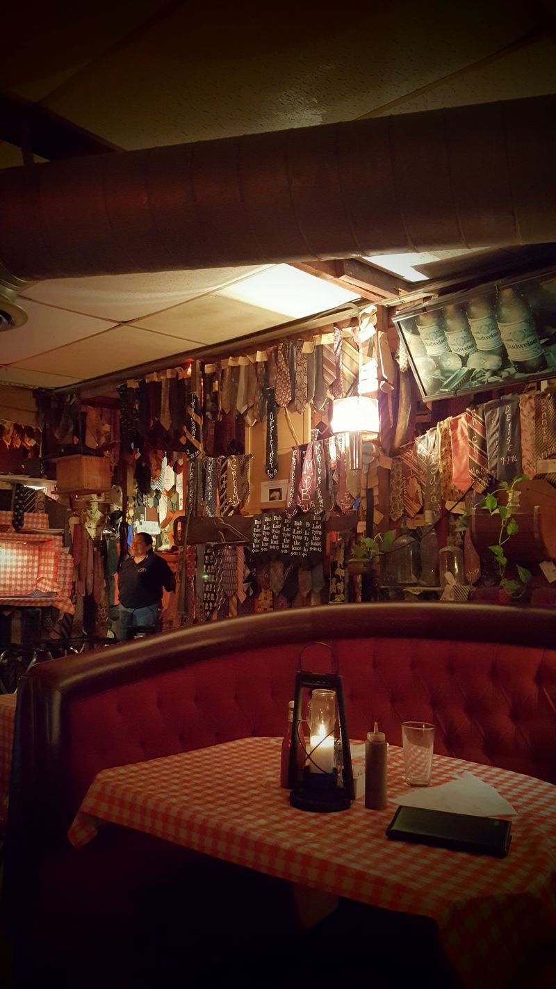 The Famous No-Tie Policy And Ceiling Display