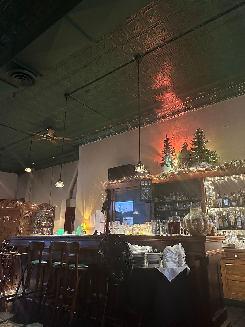 This Small-Town Nebraska Restaurant Was Named The Most Charming In The State - Decor Hint The Stunning Gold Leaf Tin Ceiling
