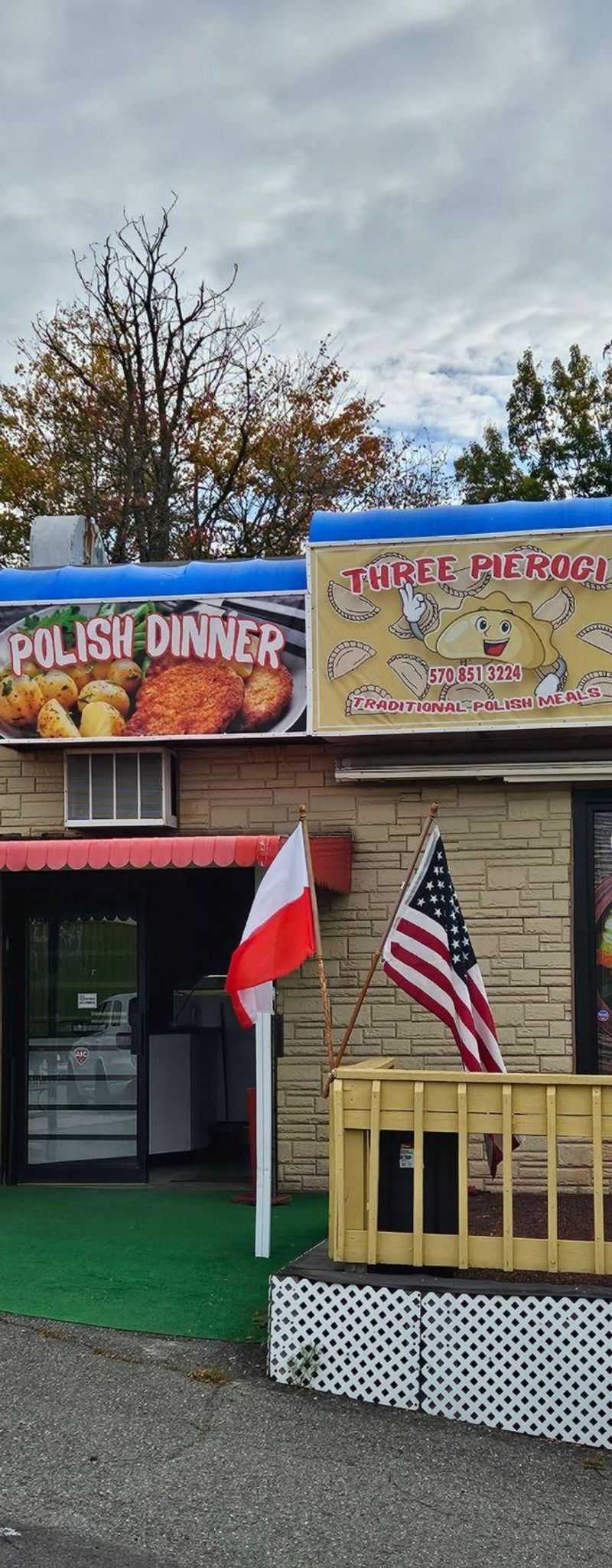 Three Pierogi Polish Take Out And Gyro