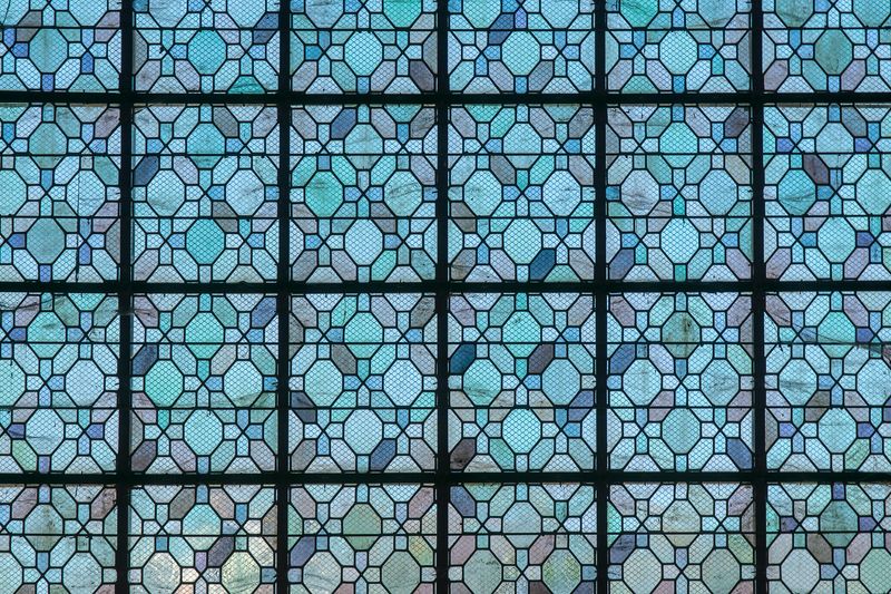 Prairie School-Inspired Stained Glass Panels