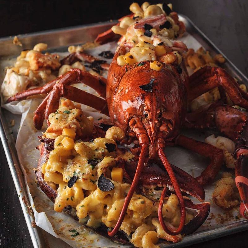 Light 'Em Up Lobster Mac At Barton G. Beverly Hills