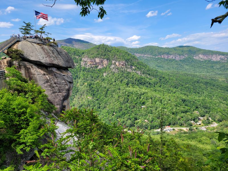 Chimney Rock: Stone Pillar Rising From The Forest