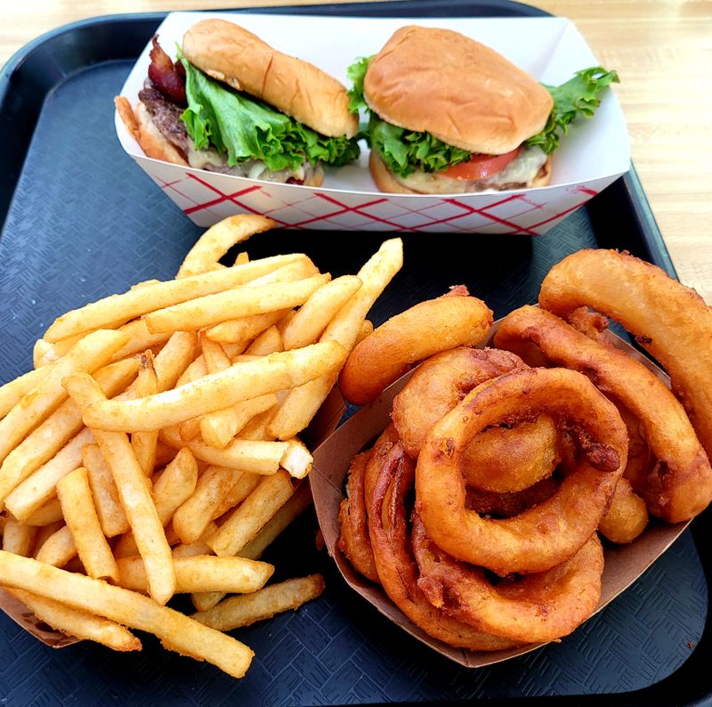 This No-Frills California Diner Is Famous For Its Massive, Over-The-Top Cheeseburgers - Decor Hint Burgers Built On A Foundation Of Fresh Ground Beef