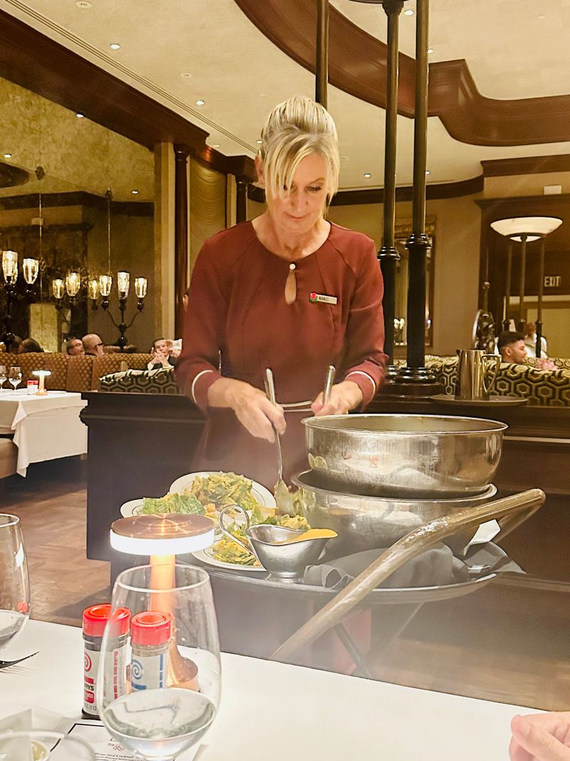 This California Steakhouse Has Been Drawing Long Drives For Prime Rib Dinner For Eight Decades - Decor Hint The Spinning Bowl Salad Tradition