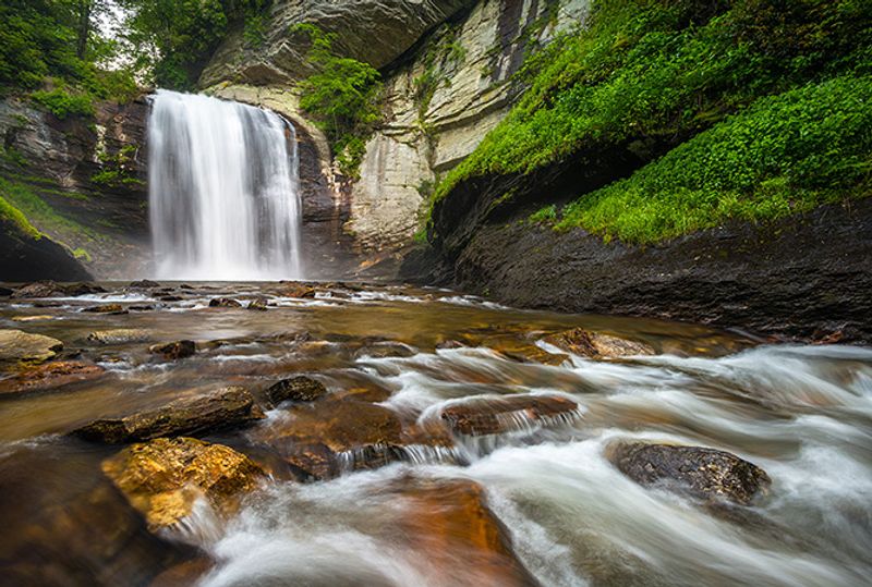 Hit The Road For Western North Carolina's Best Waterfalls (No Hiking Required) - Decor Hint Looking Glass Falls