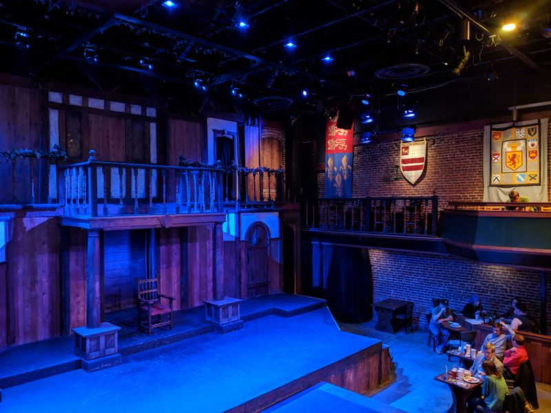 Step Inside Atlanta's Georgia Shakespeare Tavern Where Sword Fights Happen Inches From Your Table - Decor Hint Authentic Elizabethan Theater Experience