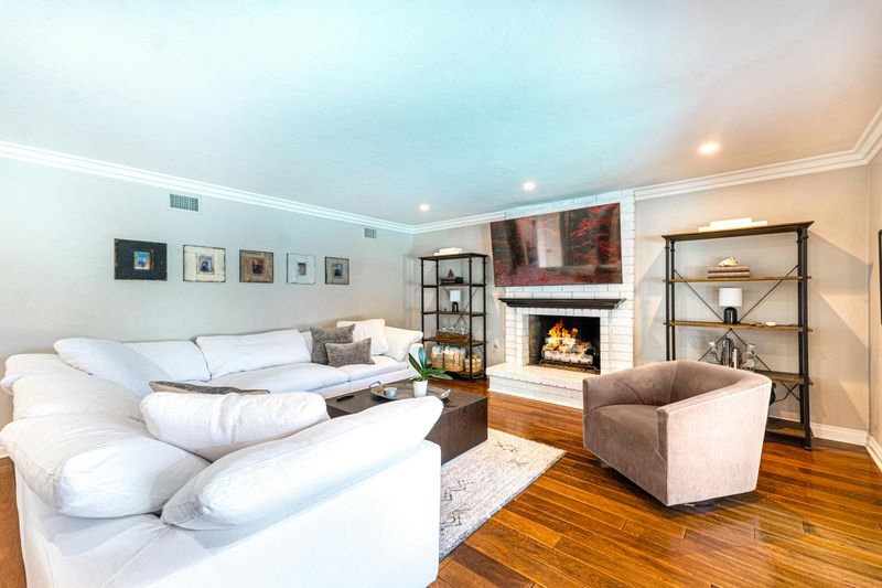 Fireplace-Centered Family Room