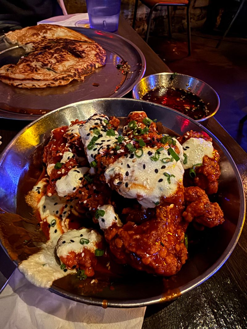 This Hidden Korean Speakeasy In Georgia Serves East Atlanta Village's Most Addictive Fried Chicken - Decor Hint Kimchi Pancakes Deliver Perfect Crispy Edges