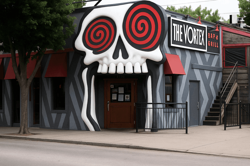 This Eclectic Georgia Neighborhood Feels Like Multiple Trips In One - Decor Hint The Vortex Bar & Grill