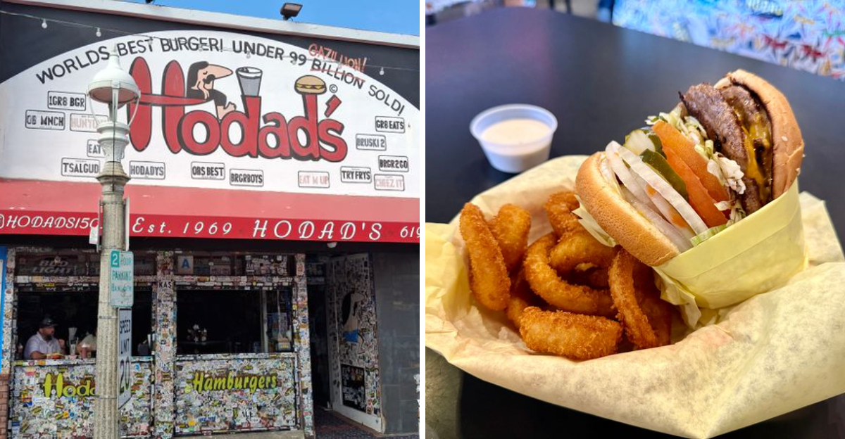 This Hole In The Wall California Restaurant Is Famous For Its Giant Bacon Cheeseburgers - Decor Hint