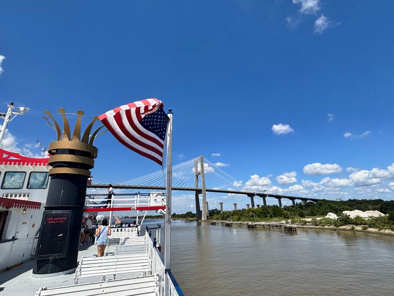 Passing Under the Talmadge Memorial Bridge