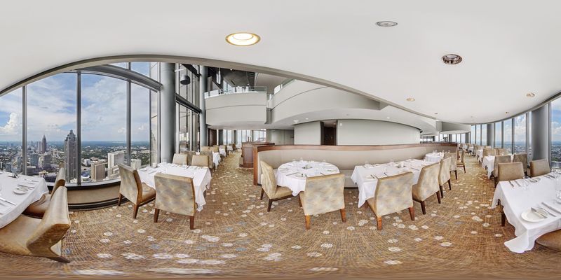 Take A Glass Elevator To This Atlanta Georgia Restaurant Inside The Once-Tallest Hotel In The World - Decor Hint Business Casual Dress Code That Keeps It Comfortable