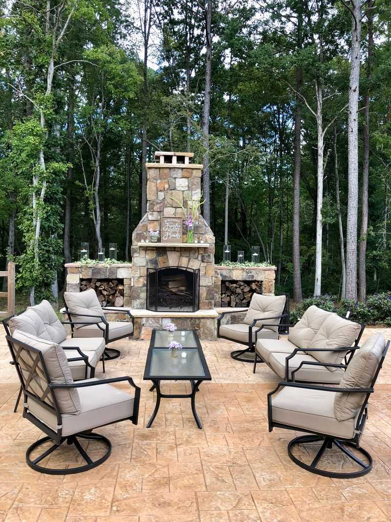 The Fireplace Patio Creates Cozy Gathering Spots