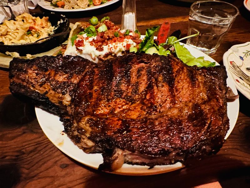 Oak-Grilled Steaks Cooked Over Open Flames