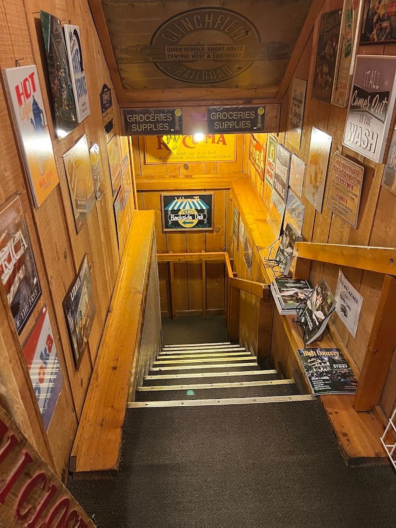 Memorabilia-Lined Walkway To The Deli