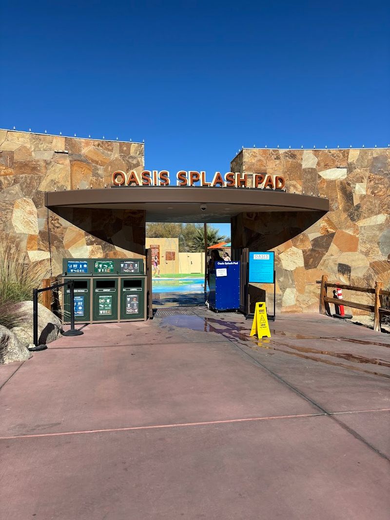 Oasis Splash Pad For Cooling Off During Desert Heat