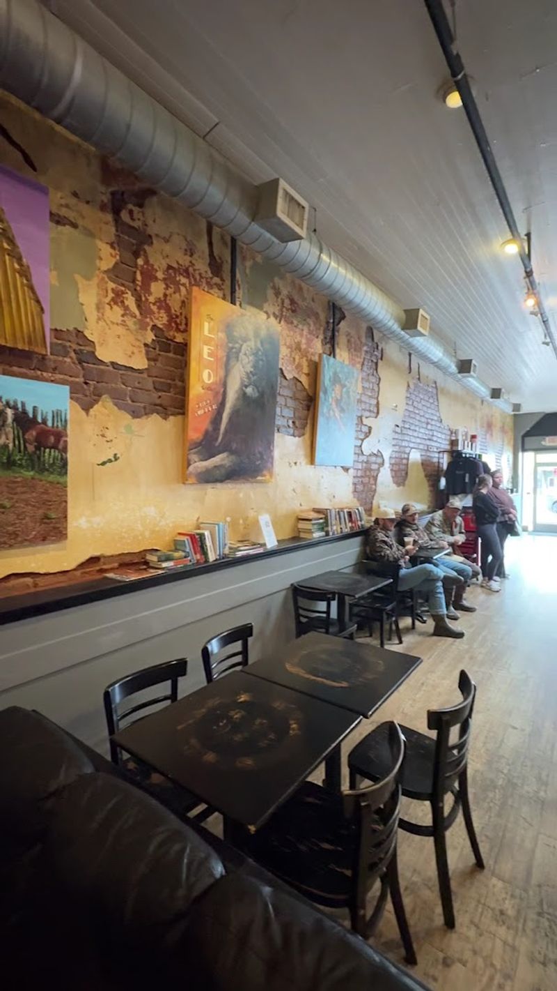 Exposed Brick Walls and Local Art on Display