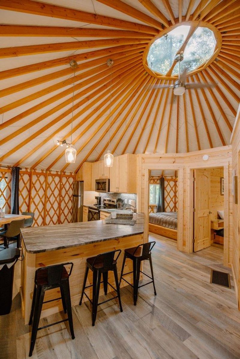 North Carolina's New Glampground Oasis Is Perfect For Spring Visits - Decor Hint Luxury Yurts With Full Amenities