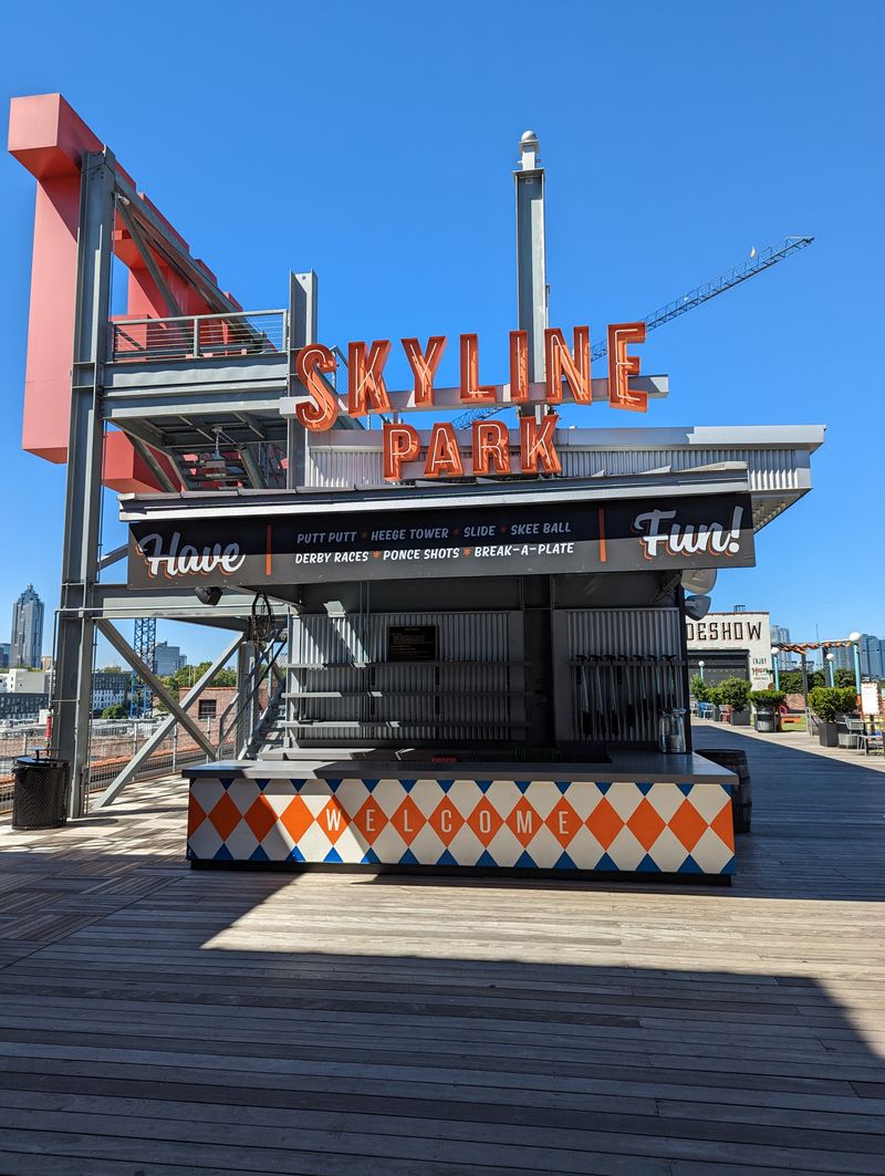 Ride A Three-Story Slide Above Atlanta Georgia At This Rooftop Carnival Attraction - Decor Hint Accessible Year-Round Operation