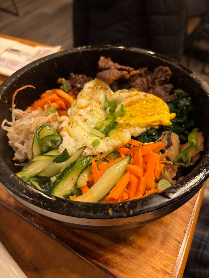 Dolsot Bibimbap Served Sizzling Hot