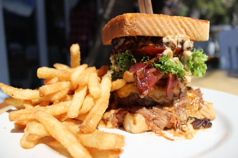 The Megaladon Double Cheddar Cheeseburger